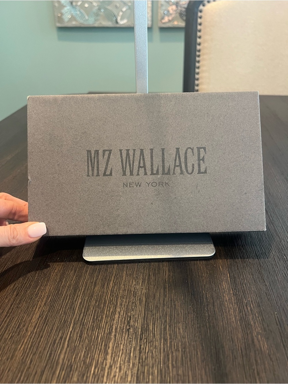 MZ Wallace Beresford Wallet Tangerine Leopard Saffiano - Picture 5 of 11